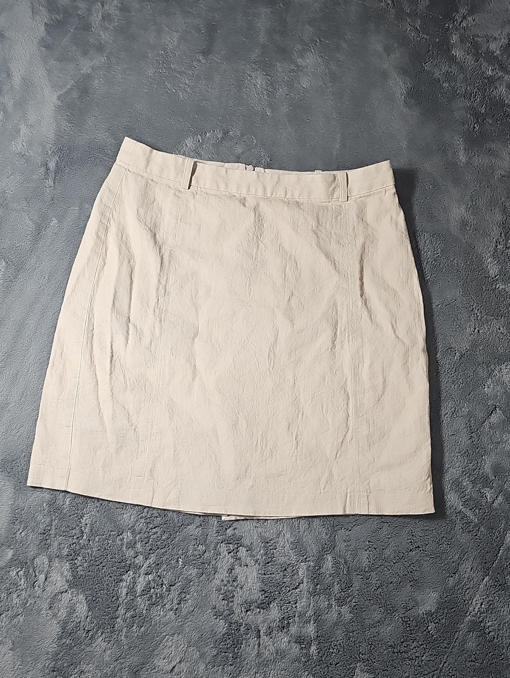 Banana Republic Linen-Blend Mini Skirt Oatmeal Cream Size 6 Petite